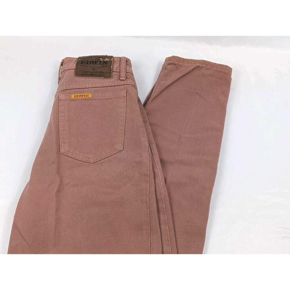 Vintage Edwin International Jeans 28x32 LA Slim Japanese‎ Pink Denim Womans - Picture 3 of 16
